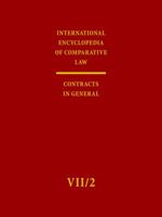 International Encyclopedia of Comparative Law: Volume VII/2: Contracts in General 3161495942 Book Cover