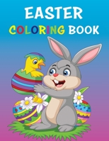 Easter Coloring Book: A Fun Activity Happy Easter Coloring Book for Kids Ages 2-8, with Eggs, Bunnies, Flowers, Cute Animals and More, 54 pa B08WV9NC1V Book Cover
