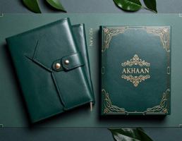 Akhaan Punjabi Cultural Coffee Table Book (Indian/Pakistani), Dark Green Leather-Like Hardcover with Gold Foiling, Premium Interior Cream Paper, ... Kamaljit Sahota, Gurprit Singh [Dec 18, 2025] B0G4TZPTQ8 Book Cover