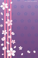 DOT GRID NOTEBOOK: Beautiful Pink Sakura Japanese Cherry Blossom Flowers Purple Dotted Journal and Planner, Cute Dot Notebook and Organizer for Unique ... Drawings, Habit, Tasks or Expenses Tracking 1671813537 Book Cover
