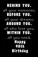 Behind You All Your Memories Before You All Your Dreams Happy Birthday: Lined Journal Happy Birthday Notebook, Diary, Logbook, Unique ... Perfect Gift For Man and Woman 1671298896 Book Cover