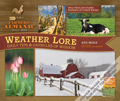 Farmers Almanac 2021 6.125 x 5.125 Inch Weather, Lore & More Daily Desktop Box Calendar, Weather Farm Gardening Health Organic 1975418220 Book Cover