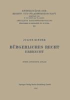 Burgerliches Recht Erbrecht 3662417030 Book Cover