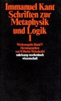 Werkausgabe, Bd.5, Schriften zur Metaphysik und Logik, Teil 1. 351827788X Book Cover