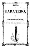 Manual del Baratero (A?o 1849): Arte de manejar la navaja, el cuchillo y la tijera de los jitanos B08VBDW9QL Book Cover