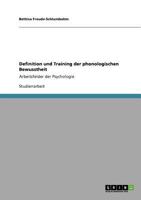 Definition und Training der phonologischen Bewusstheit: Arbeitsfelder der Psychologie 3640715403 Book Cover