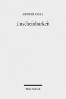 Unscheinbarkeit: Der Raum Der Phanomenologie 3161543467 Book Cover