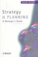 Strategy and Planning: A Manager's Guide 0471987182 Book Cover