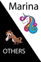 Marina VS OTHERS ( unicorn ): Personal Name unicorn notebook - Cute Notebook for Girls With Unicorn, Thoughtful Cool Present for Marina ( Marina notebook): Unicorn Personalized Notebooks For Girls And 1654343412 Book Cover