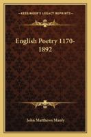 English Poetry 134543264X Book Cover