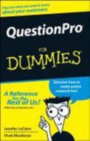 QuestionPro for Dummies 047026165X Book Cover