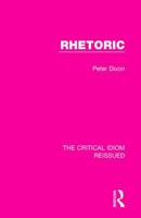 Rhetoric (Critical Idiom) 1138229555 Book Cover