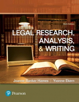 Legal Research, Analysis, and Writing (3rd Edition) (Pearson Prentice Hall Legal) 013159480X Book Cover