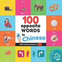 100 opposite words in chinese: Bilingual picture book for kids: english / chinese with pronunciations (Learn Chinese) 2384579665 Book Cover