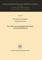 Das Mittlere Personengepragte Unternehmen ALS Wirtschaftsstabilisator 3322981584 Book Cover