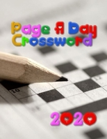 Page A Day Crossword 2020: Daily Commuter Crossword Puzzle Book, Crossword Puzzles, Tests and Problems to Solve on Your Journey, Adult Activity Book Fun Words, Crossword, Word Search 1676508201 Book Cover