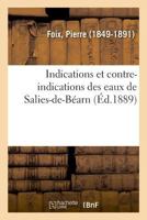 Indications et contre-indications des eaux de Salies-de-Béarn 2013086156 Book Cover