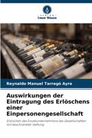 Auswirkungen der Eintragung des Erlöschens einer Einpersonengesellschaft 6209796729 Book Cover