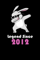 Legend since 2012 Notebook, Dabbing bunny journal, Birthday Gifts, Gift idea for Boys and Girls: Blank Lined Notebook 6 x 9, 110 pages, matte finished cover 1660286115 Book Cover