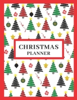 Christmas Planner: 8.5 x 11, Lightweight, Paperback Organizer featuring Red Black & Green Trees 1712205145 Book Cover