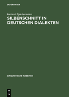 Syllabic Segmentation in German Dialects 3484304251 Book Cover