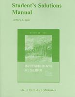Student's Solutions Manual for Intermediate Algebra 0321576292 Book Cover