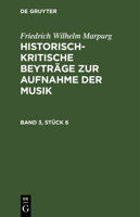 Historisch-kritische Beyträge zur Aufnahme der Musik 3112683676 Book Cover