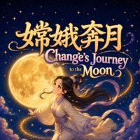Chang'e's Journey to the Moon: Chinese Mythology Stories for Kids in Eglish, Chinese, and Pinyin (Chinese Mythology for Kids) 1998317404 Book Cover