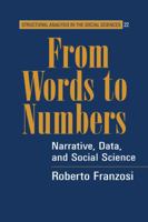From Words to Numbers: Narrative, Data, and Social Science 052154145X Book Cover