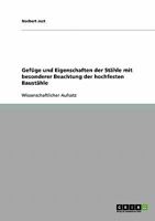 Gef�ge und Eigenschaften der St�hle mit besonderer Beachtung der hochfesten Baust�hle 3638649482 Book Cover