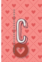 The Letter C: Pink Hearts Monogram 6 x 9 inch 120 Page Journal Diary Notebook 1673299520 Book Cover