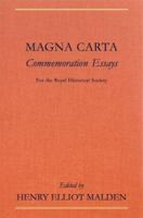 Magna Carta Commemoration Essays 1016388284 Book Cover