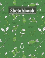 Sketchbook: 8.5 x 11 Notebook for Creative Drawing and Sketching Activities with Fishing Themed Cover Design 1709866896 Book Cover