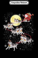Composition Notebook: Santa Sleigh Siberian Husky Christmas Dog Lover Gift Journal/Notebook Blank Lined Ruled 6x9 100 Pages 1708611444 Book Cover