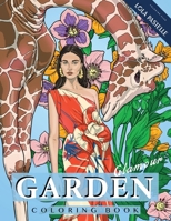 Garden Glamour Coloring Book: Featuring stunning dresses, opulent florals, and wild animals 3907433092 Book Cover