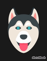 Sketchbook: Cute Siberian Husky Sketchbook - 110 Pages 8.5"x11" Large Blank Sketchbook for Drawing, Doodling & Writing - Cute Sketch Book for Kids (Cute Animal Sketchbook Volume 12) 1672351634 Book Cover