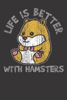 Notebook: Hamster Hammy Lover Gift Animal Pet Vintage College Ruled 6x9 120 Pages 1084149788 Book Cover