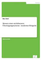 Messen Eines Nichtlinearen Ubertragungssystems - Modernes Horgerat 3838609123 Book Cover