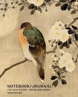 Japanese Wood Pigeon - Notebook/Journal: College Ruled - 200 Blank Pages - 8x10 Inches 1796349917 Book Cover