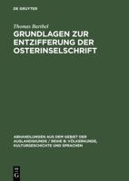 Grundlagen Zur Entzifferung Der Osterinselschrift 3111258483 Book Cover