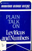 Plain talk on Leviticus and Numbers 0310419514 Book Cover