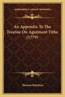 An Appendix To The Treatise On Agistment Tithe 1104611562 Book Cover