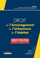 Droit de l'Aménagement, de l'Urbanisme, de l'Habitat - Tables 1996-2006 (French Edition) 2281125599 Book Cover
