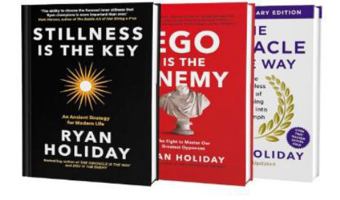 Ryan Holiday 3 Books Collection Set (Ego Is The Enemy, The Obstacle Is The Way, Stillness Is The Key Hardcover) B0G2C8SWLM Book Cover