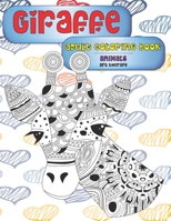 Adult Coloring Book Art Therapy - Animals - Giraffe B09CCBZJB7 Book Cover