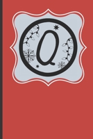 Q: 120 Lined Pages - 6 x 9 (Diary, Notebook, Composition Book, Writing Pad) Monogram Letter Q, Initial Journal, Christmas Memoirs Notebook, Softcover Notes Journal, Lined Pages, Plaid Red Design, Rein 1711661813 Book Cover
