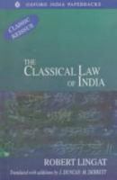 The Classical Law of India (Repr of 1973 ed) (Law in India Series) 0195645359 Book Cover