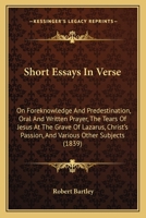 Short Essays in Verse 1146171293 Book Cover