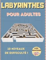 Labyrinthes pour Adultes 10 Niveaux de difficulté avec Solutions: Jeux de 120 Labyrinthes pour des heures de casse-tête B08GVCN1RK Book Cover