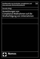 Auswirkungen Von Compliance-Massnahmen Auf Die Strafverfolgung Von Unternehmen 3756013286 Book Cover